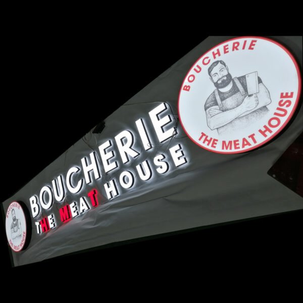 Restaurant signage outdoor shop 3d Led store front signboard