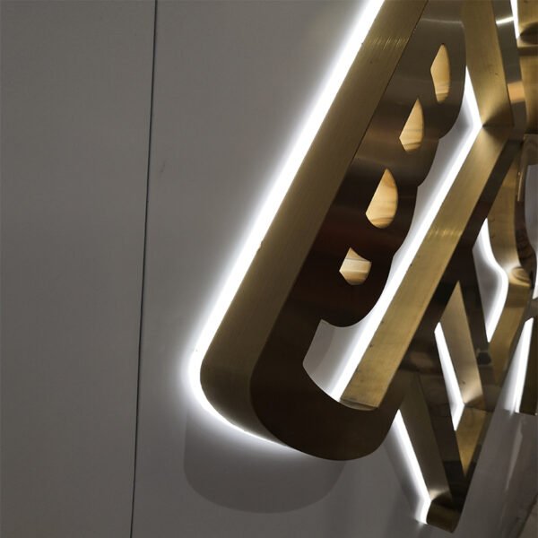 Stainless Steel backlit Sign Outdoor Led Letter Sign 3D Led Channel Letter