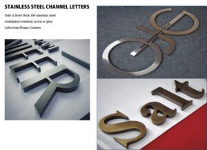 metal letter