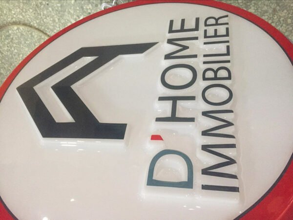 Custom Rotating Double-Sided LED Round Light Box Sign for Store Restaurant