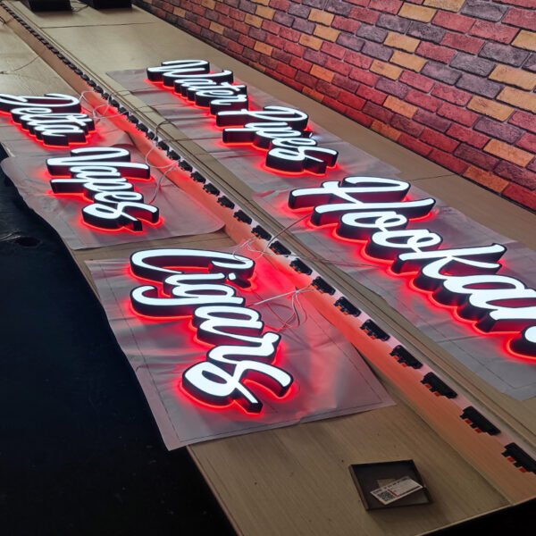 3d Outdoor Signboard Logo Signage Acrylic Backlit Letters