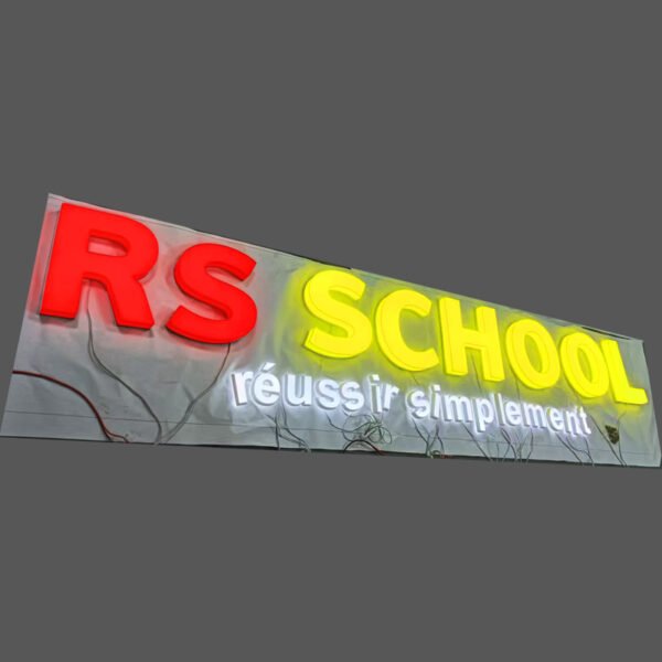 3D Signage Letters Company Name Front&Side Lighted Letters Sign