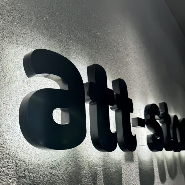 Custom Made Letters Signs 3d Metal Logo Outdoor Backlit Letter Signage Led Illuminated Signboard for Business