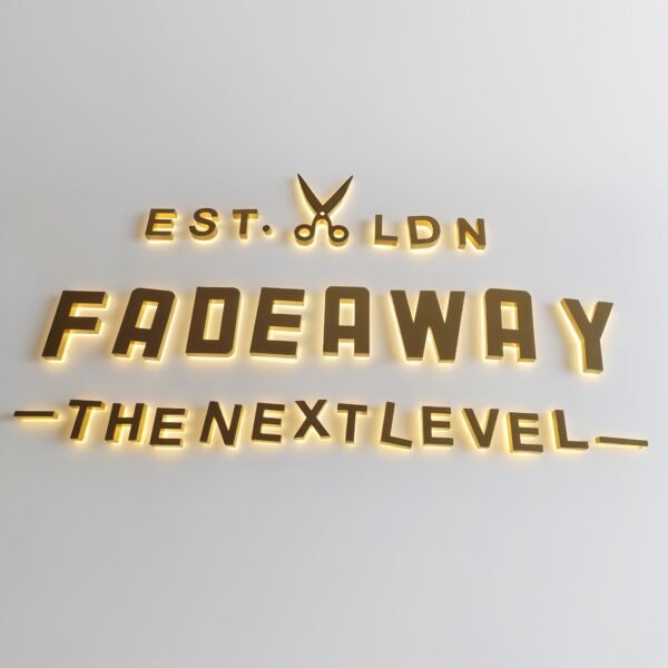 Outdoor 3D Font Signage Customized Light up Letter Company Logo Mirror Surface Backlit Sign