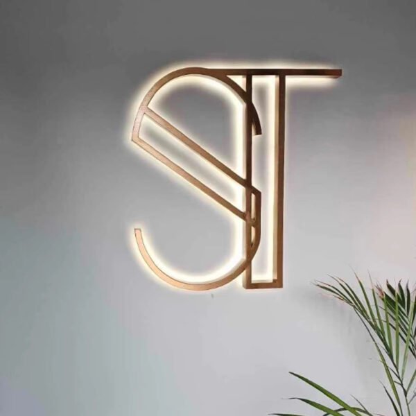 Custom 3D LED Sign Stainless Steel Channel Letters Light Glowing Shop Signage Cafe Illuminated Signboard