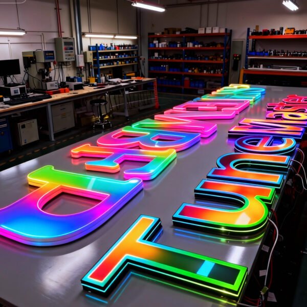 3D Brand Signage for Outdoor Custom Frontlit Led Letter Rgb Light Waterproof Advertising Sign