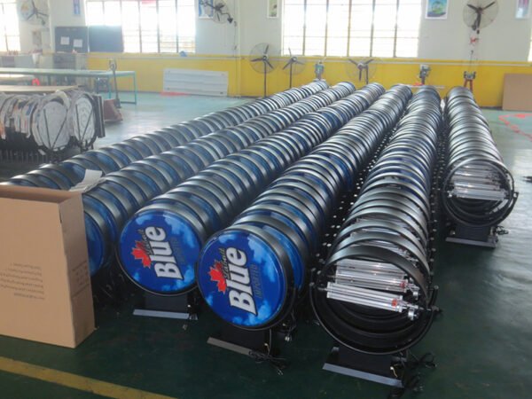 Light Box Frame for Outdoor Signage Rotating Light Box Round Beer Sign