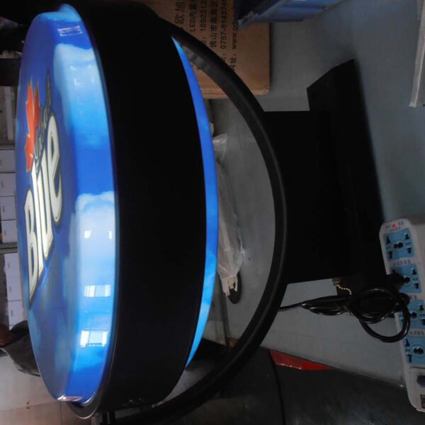 Light Box Frame for Outdoor Signage Rotating Light Box Round Beer Sign