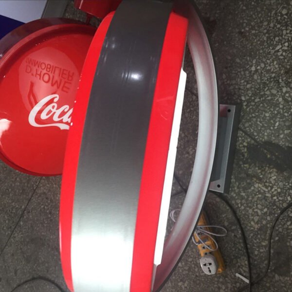 Light Box Outdoor Signage Rotating Display Circular Box Sign