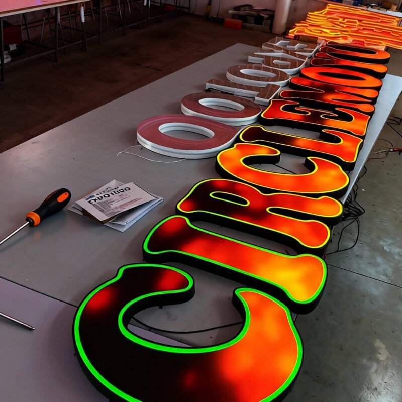 led signage outdoor running letters