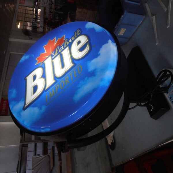 light box frame for outdoor signage (2) Round Outdoor Rotating Sign LED Light Box Signage for Advertising Use