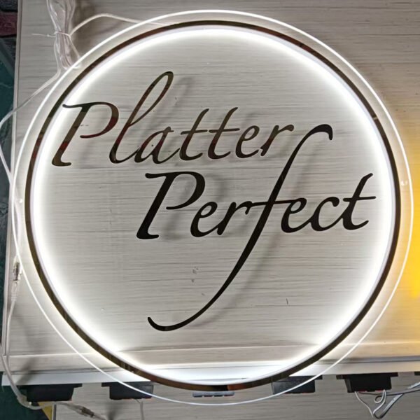 Signage Indoor Illuminated Round Sign Backlit Custom Signboard