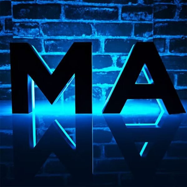 3d Signage Outdoor Led Backlit Letter Building Front Signage Logo Letter