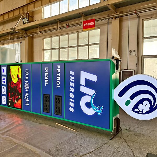 Petrol Station Billboad Signs Custom Double Side Digital Gas Price Free Standing Signage
