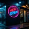 outdoor bar sign (1) Outdoor Bar Sign Custom Round Infinity Mirror Neon Sign
