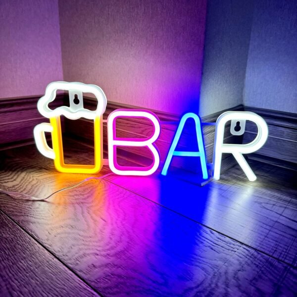 Pub Neon Sign Colorful Flex Neon Custom Made Illuminated Name Signboard