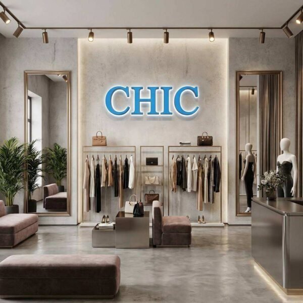 acrylic signage (3) Acrylic Signage Personalized LED Light Sign 3D Backlit Sign for Beauty Hair Salon Wall Logo