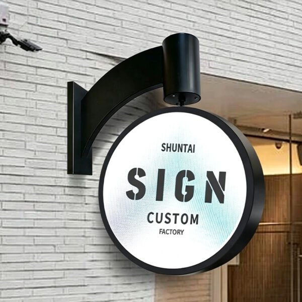 billboard lightbox (1) Billboard Lightbox Round Acrylic Light Box Double-sided Illuminated logo Advertising Box