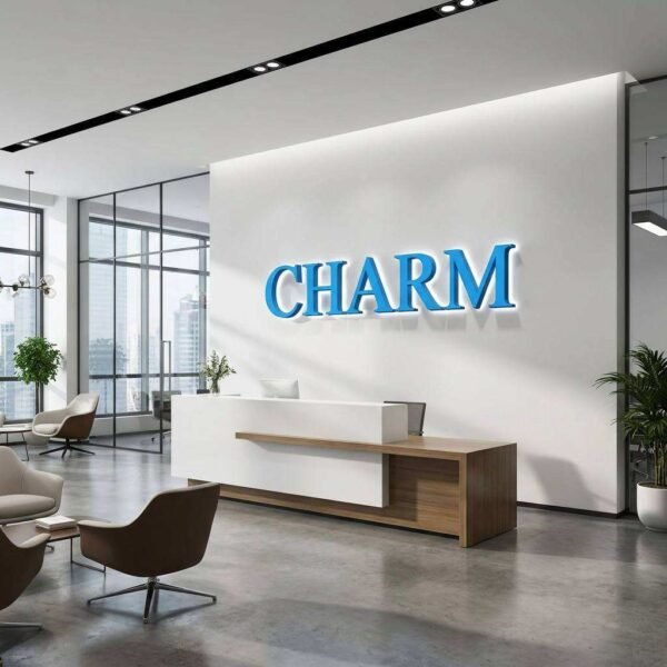 Plaza Signboard Stainless Steel Channel Letters Light Glowing Shop Name Signage